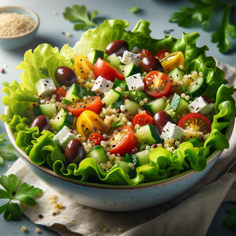Baby Butterhead Lettuce and Quinoa Salad
