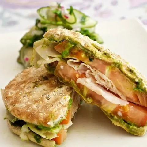 Spinach, Lemon Basil, Walnut Pesto